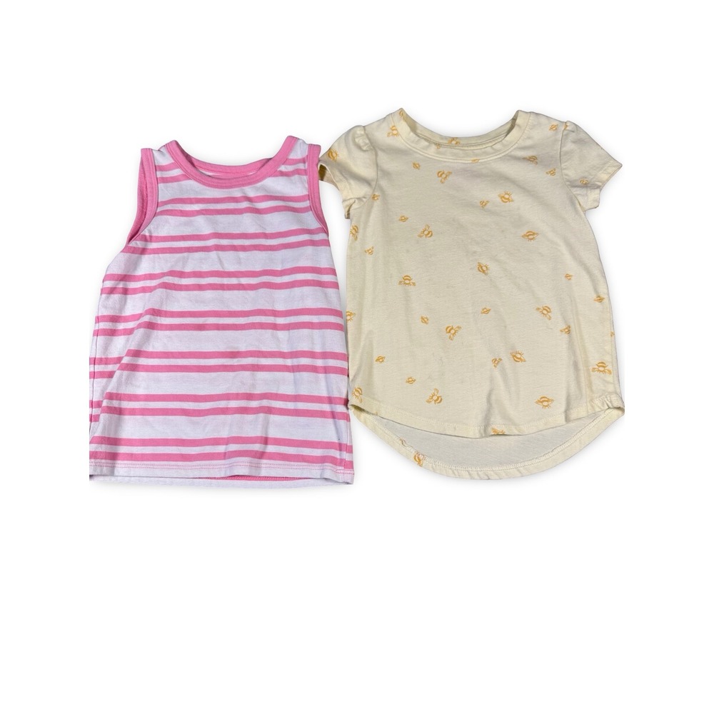 Toddler Girls Size 4T Shirts Lot of 2 Cat & Jack Pre-owned